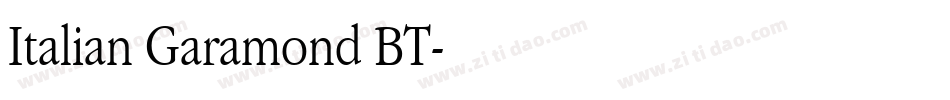 Italian Garamond BT字体转换